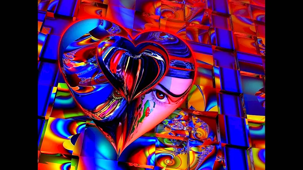 Hearts abstract