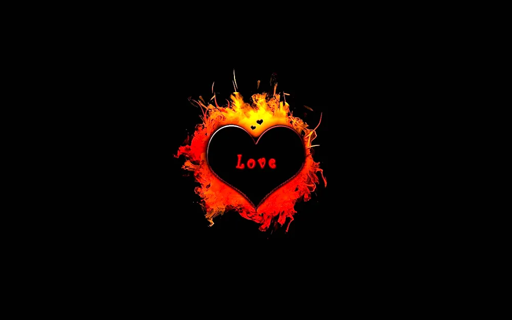 Hearts on black background