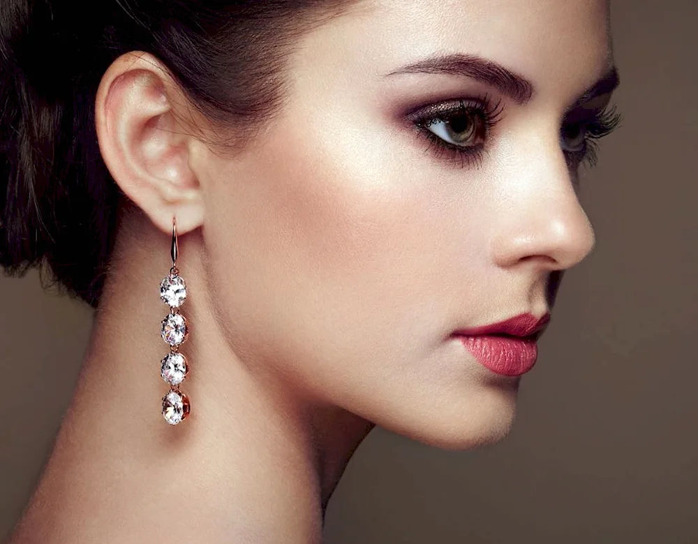 Earrings on a girl