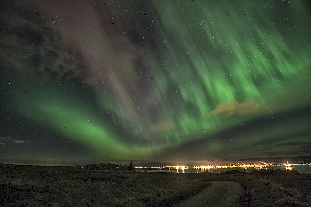 Northern Lights Vorkuta tundra