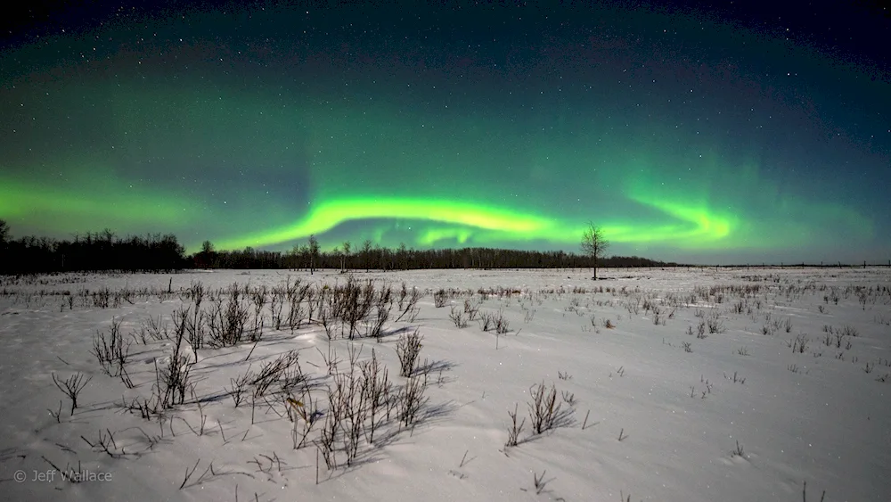 Northern Lights Vorkuta tundra