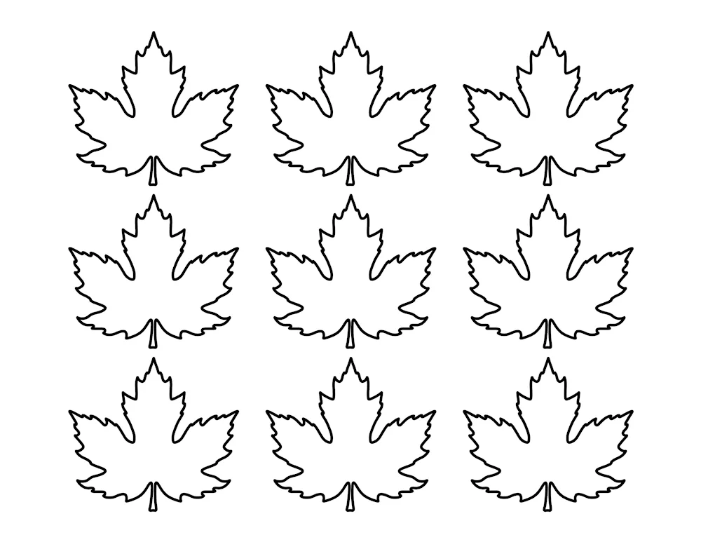 Leaf template for cutting out