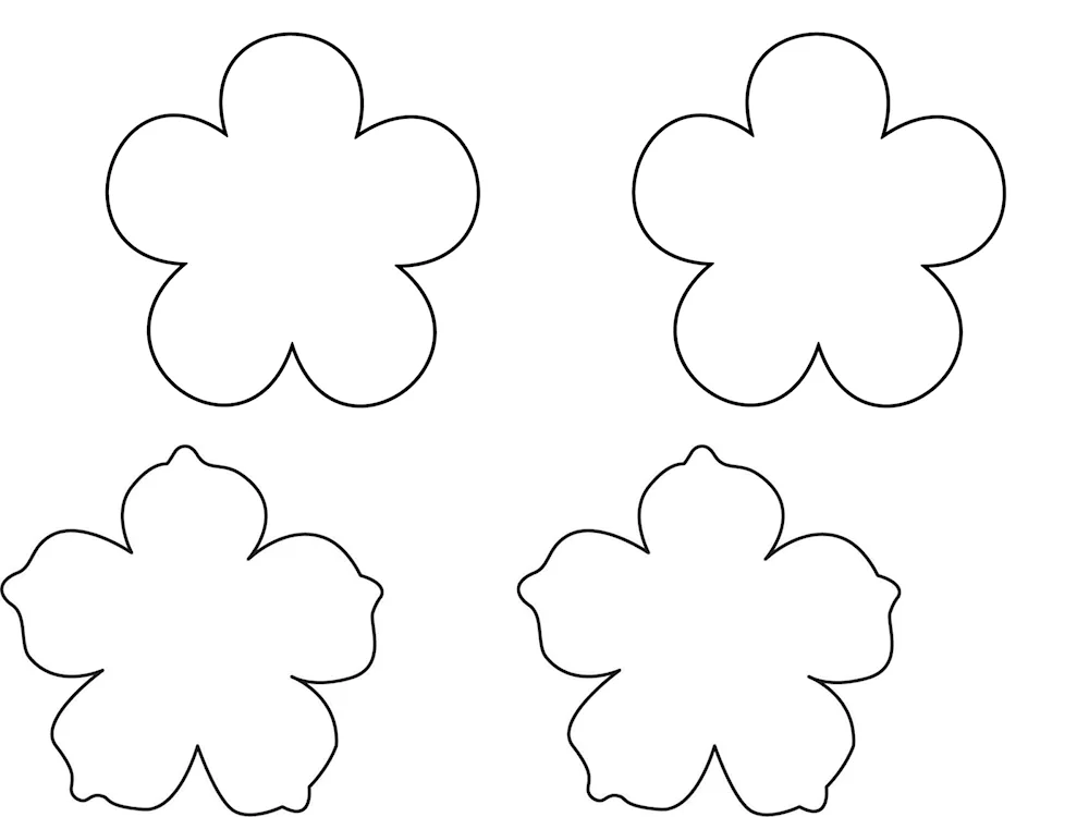 Flower templates for cutting