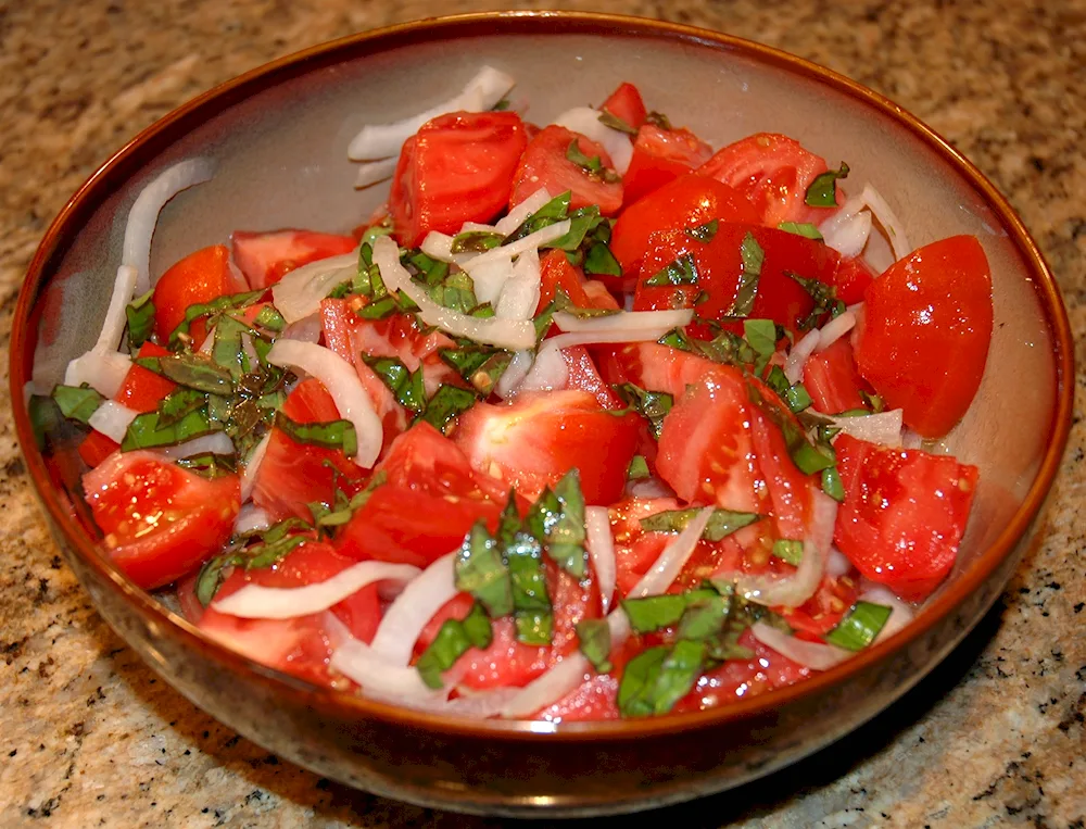 Peking cabbage cucumber tomato saladSalad with beans and bell peppers
