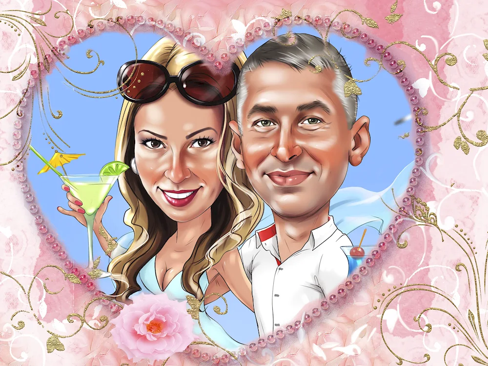Wedding caricature