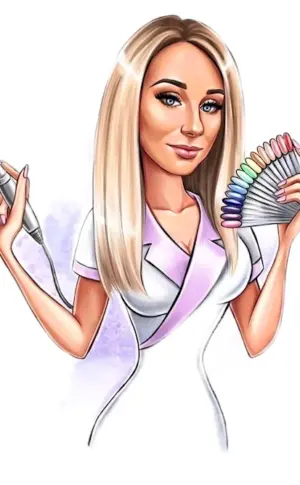 Manicure master caricature
