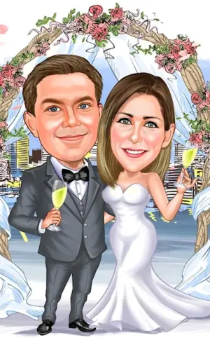 Honeymoon caricature