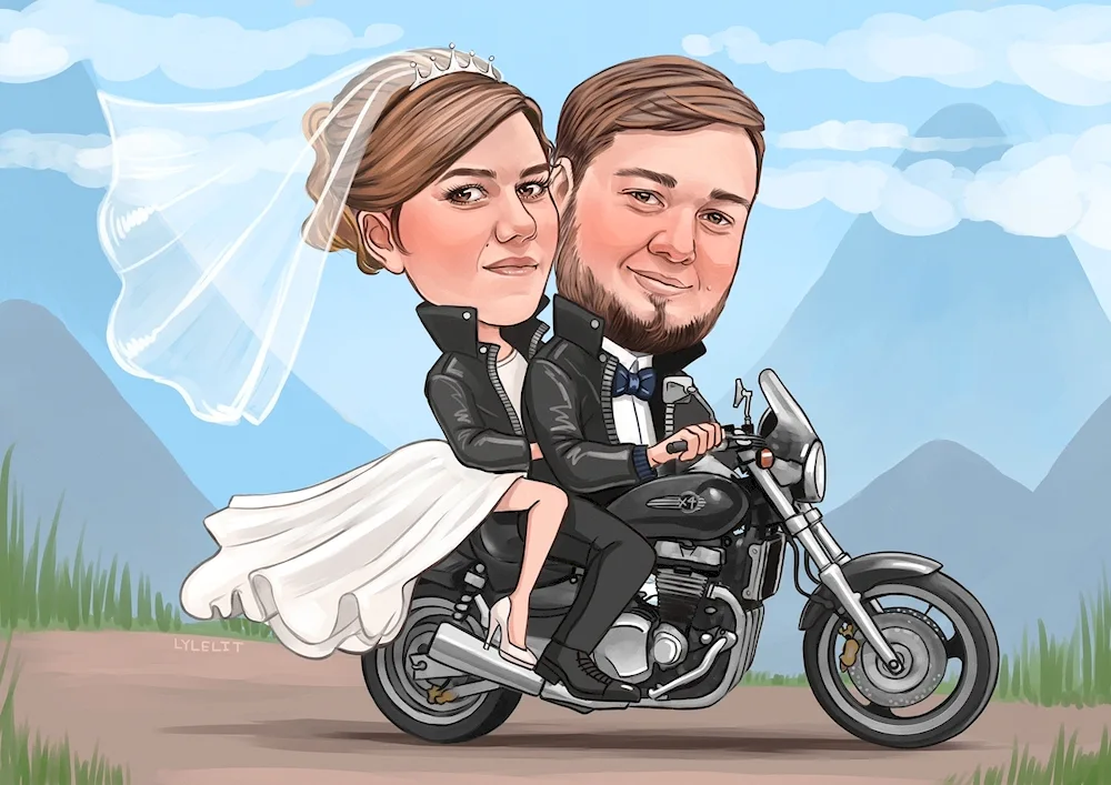 Wedding caricature