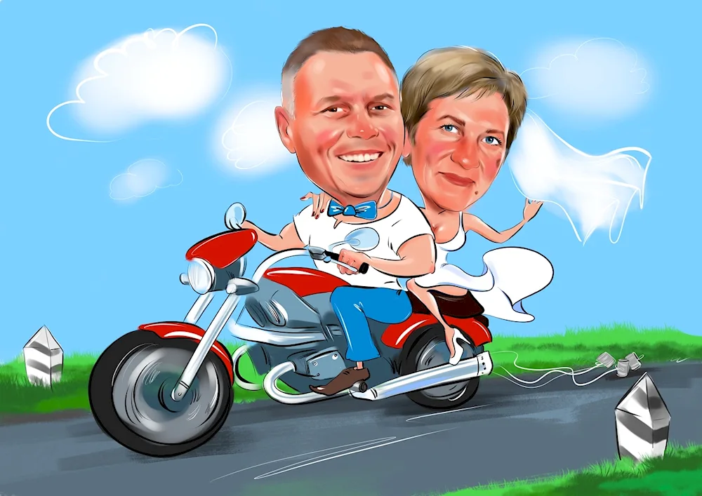 Wedding caricature