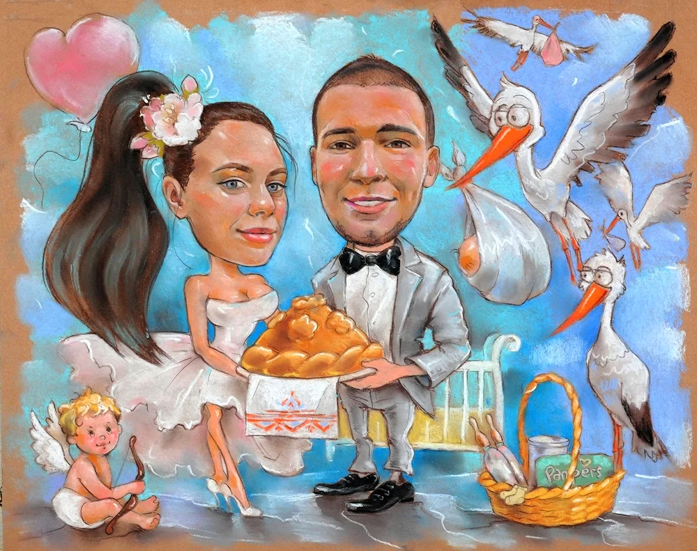 Wedding caricature