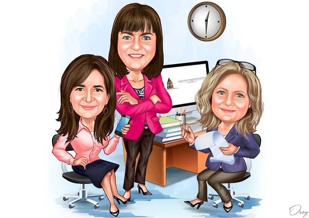 Caricatures of women