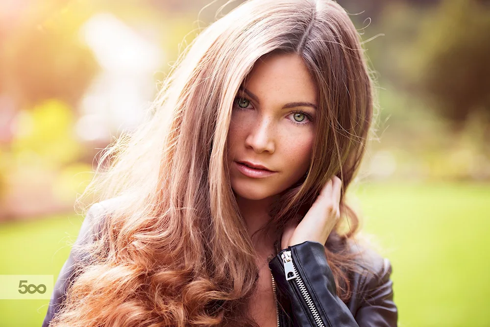 Chatty girl with long hair