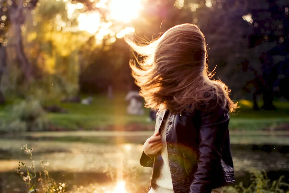 Girl with long hair