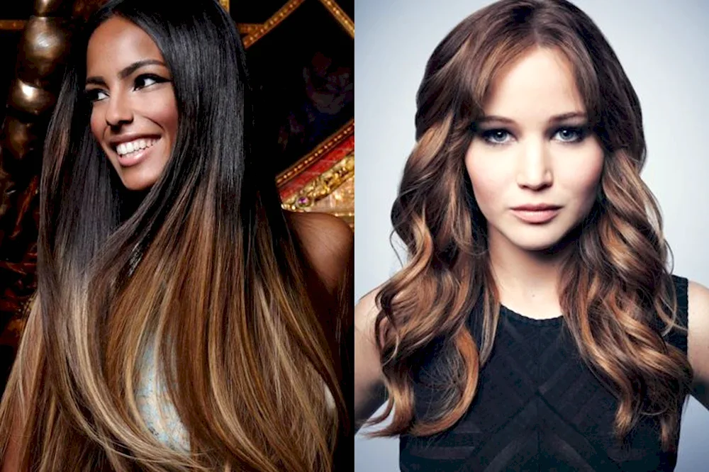 Balayage balayage shatush balayage on dark hair