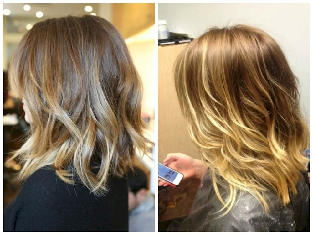 Shatouille balayage on blonde bob