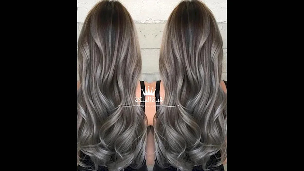 Silver Grey balayage balayage ashy colouring