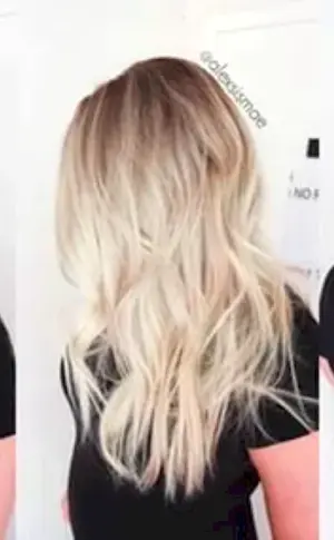 Blonde shatoo with dark roots