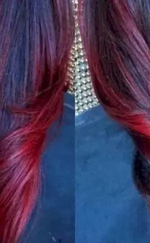 Burgundy shatush