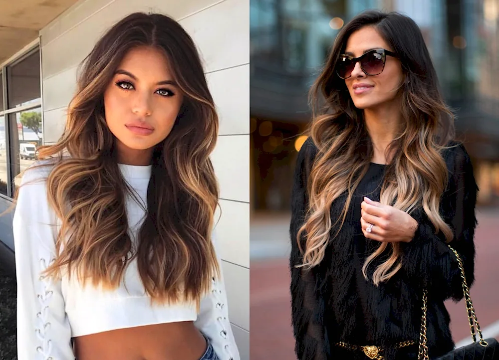 Shatush for brunettes