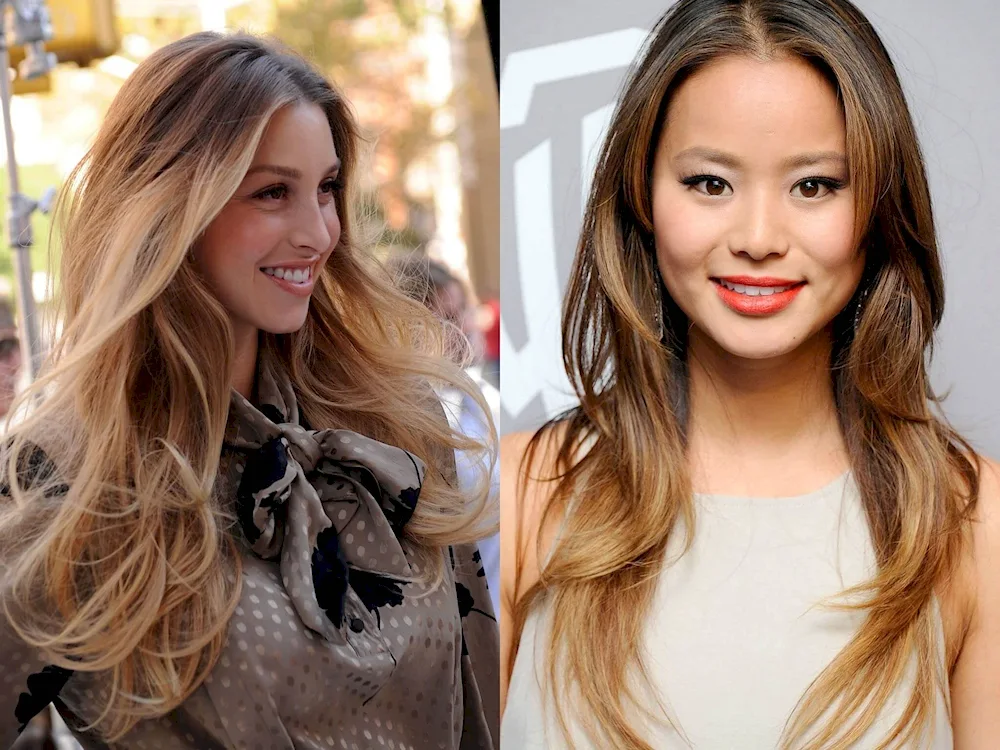 Shatush on Asian hair hair