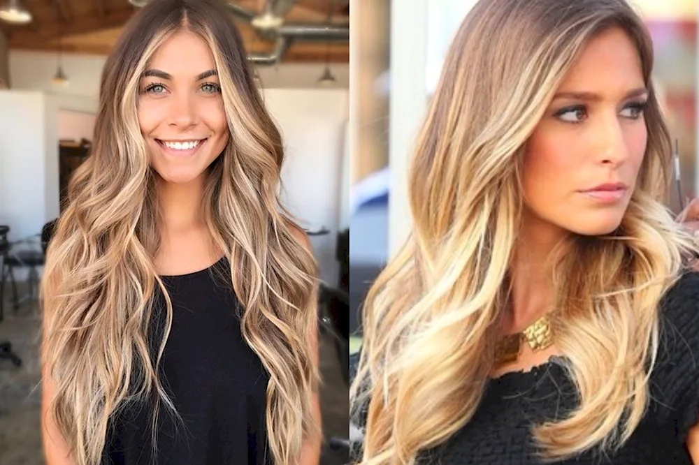 Wheat blond shatush