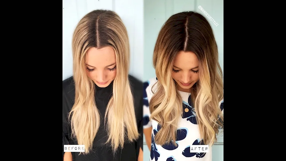 Toning of bleached hair