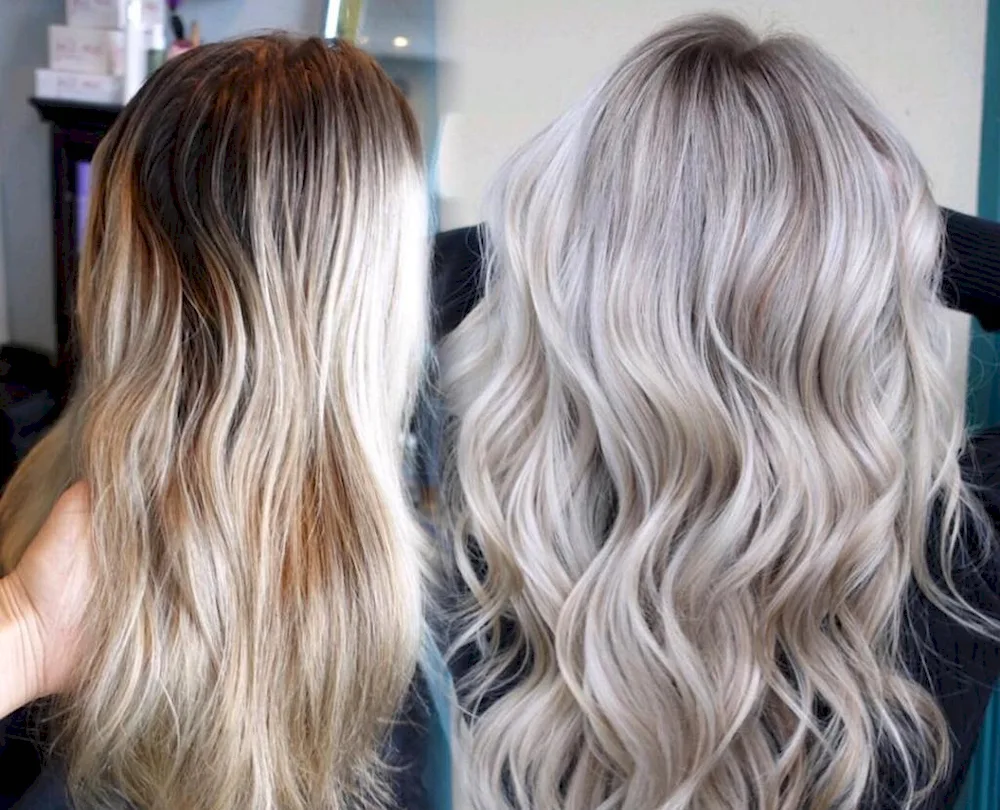 Pearl blond shatush blond