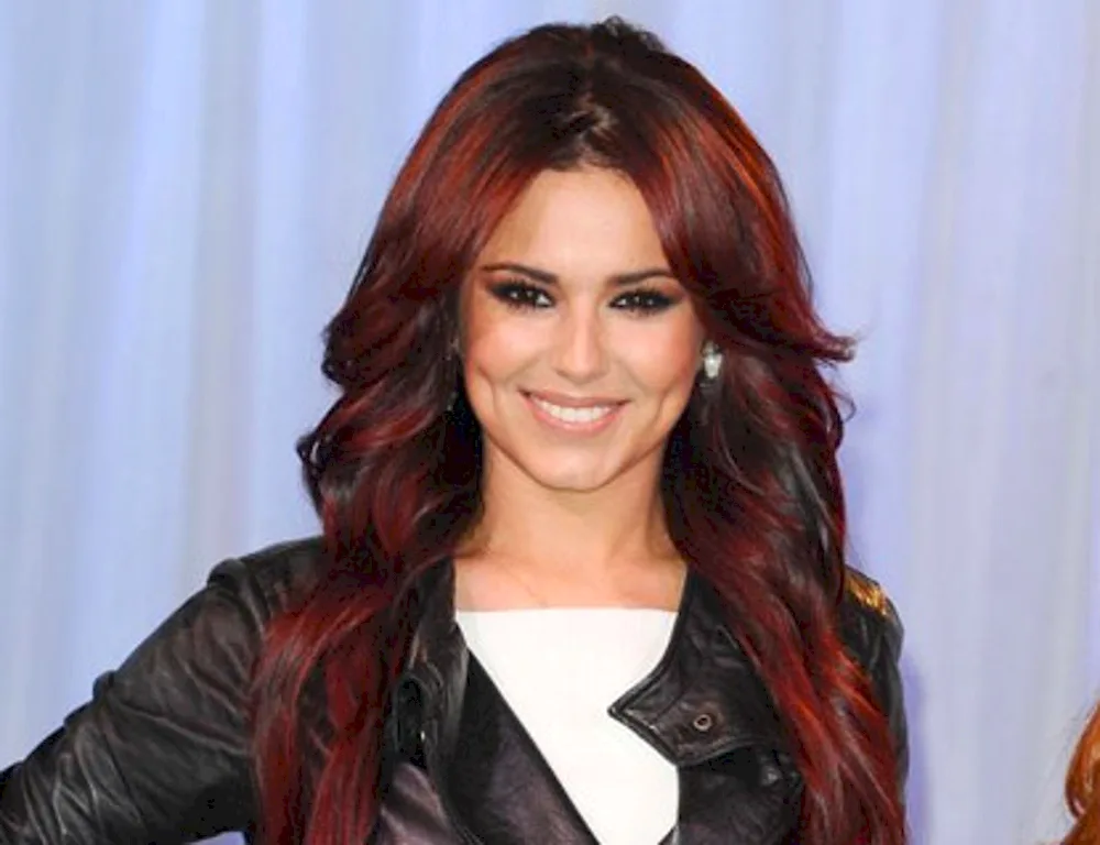 Sheryl Cole with chocolate hair colouring