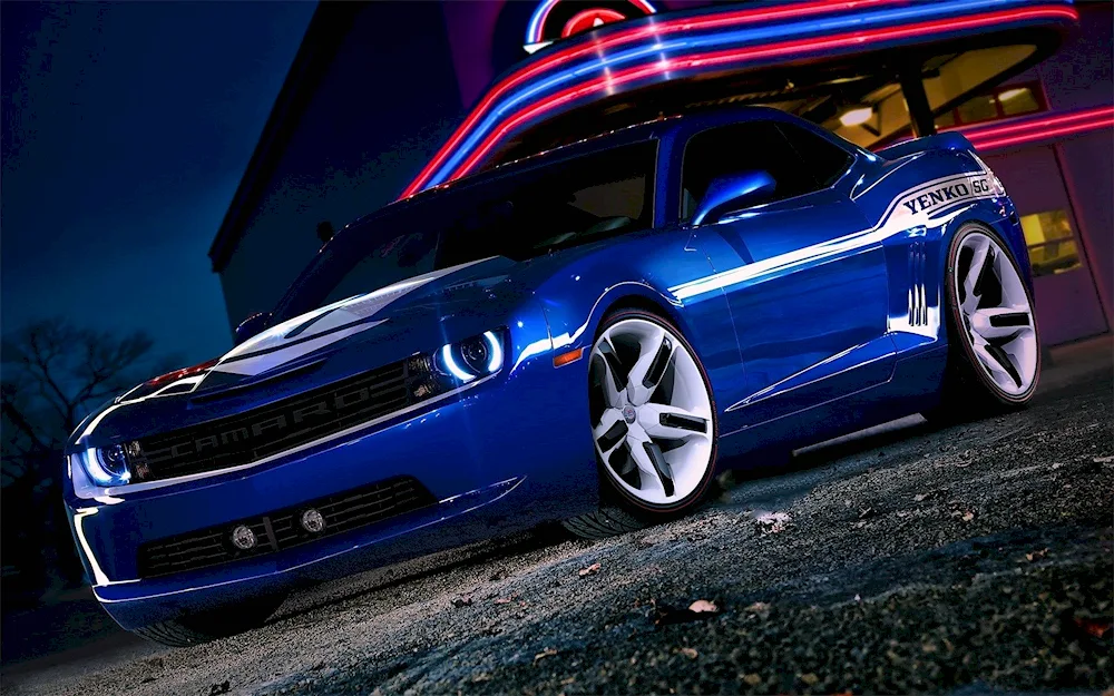 Chevrolet Camaro blue