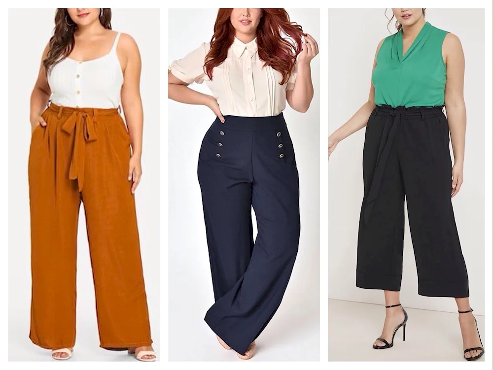 Sheer trousers for full-figured