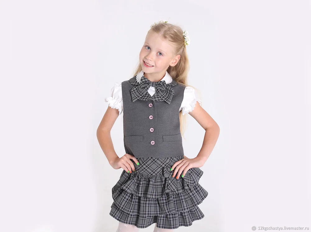 School uniform for girls grey