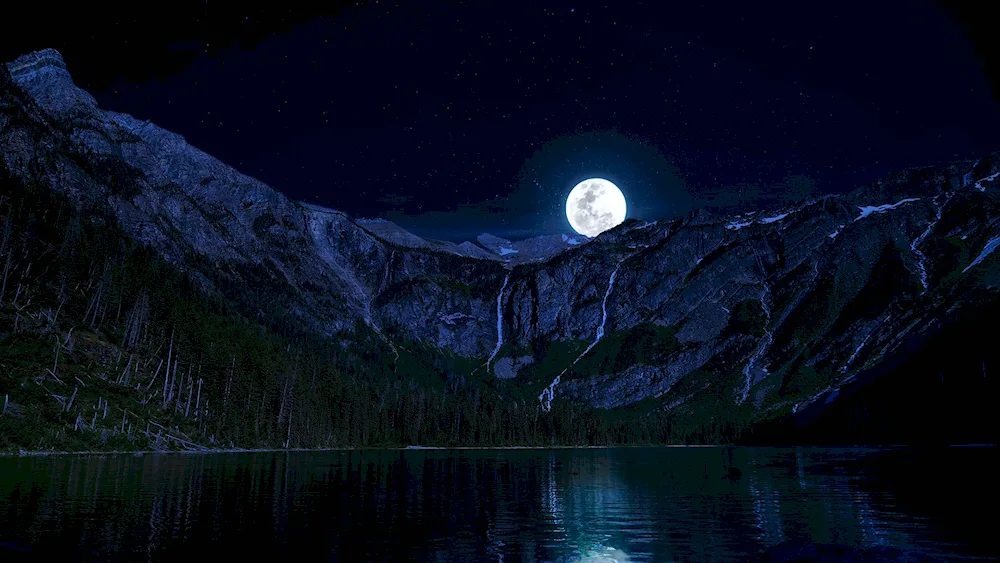 State of Montana night mountains