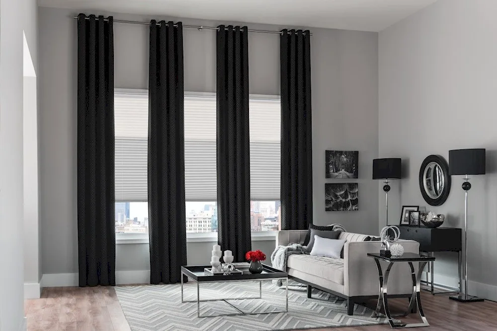 Grey curtains