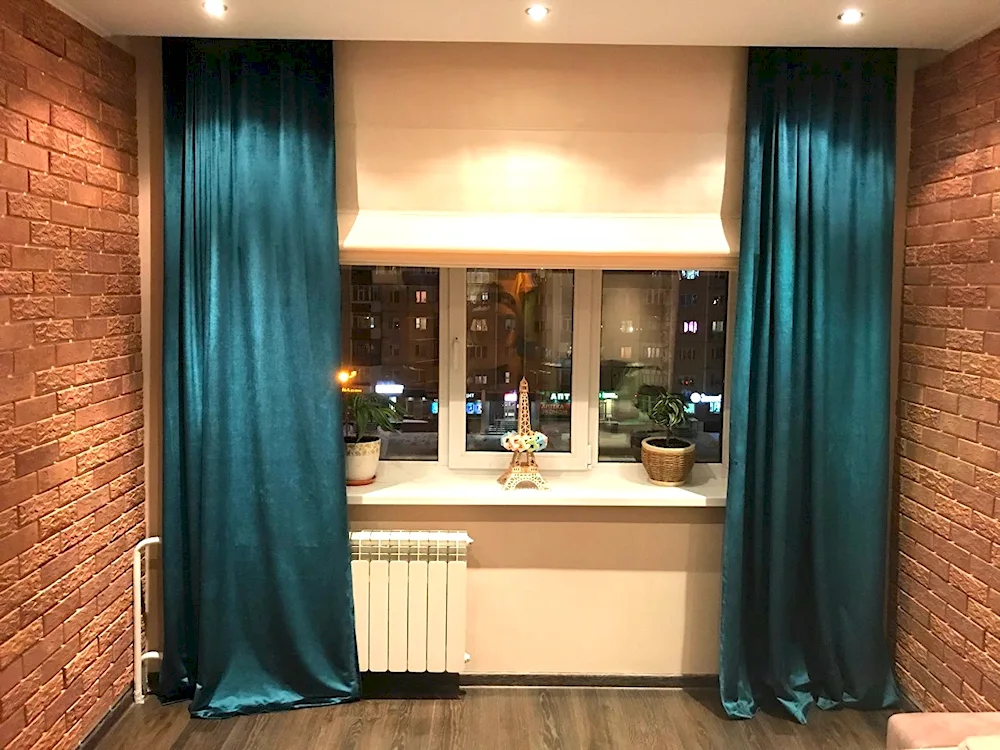 Curtains in studio