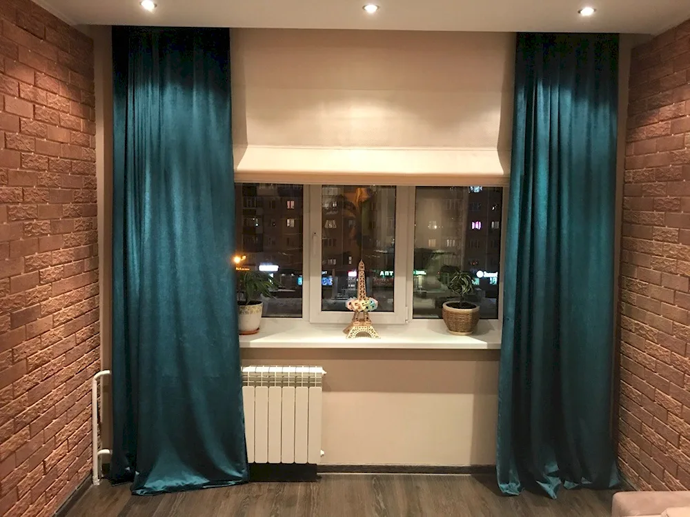 Curtains in studio