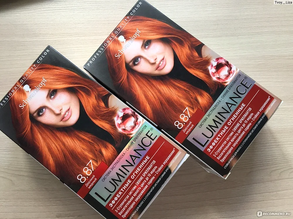Schwarzkopf Luminance palette.