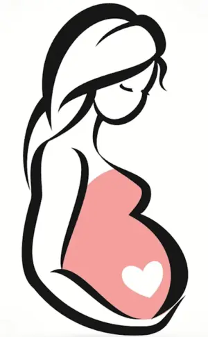 Silhouette of pregnant woman