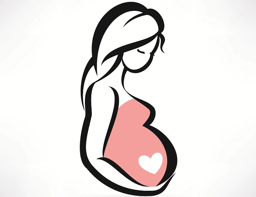 Silhouette of pregnant woman