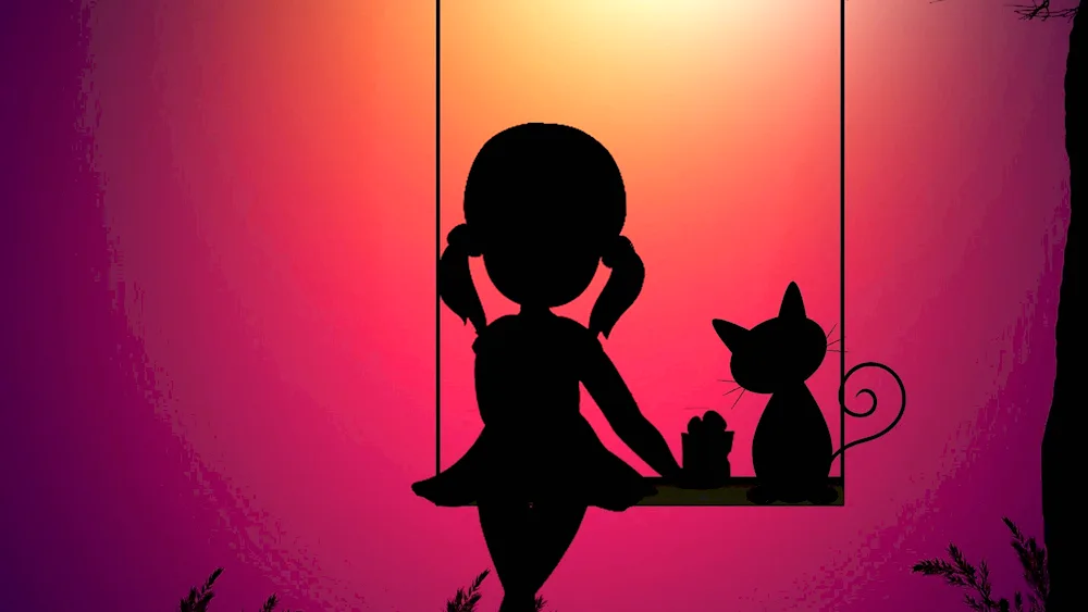 Silhouette girl