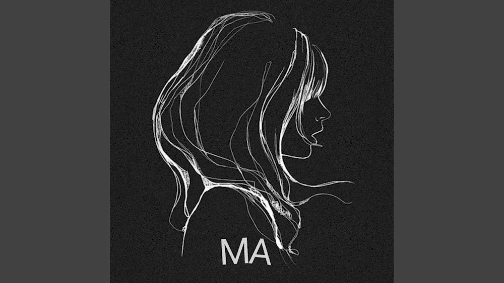 Girl silhouette on dark background