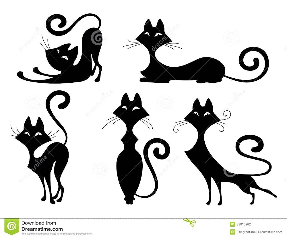 Cat silhouettes