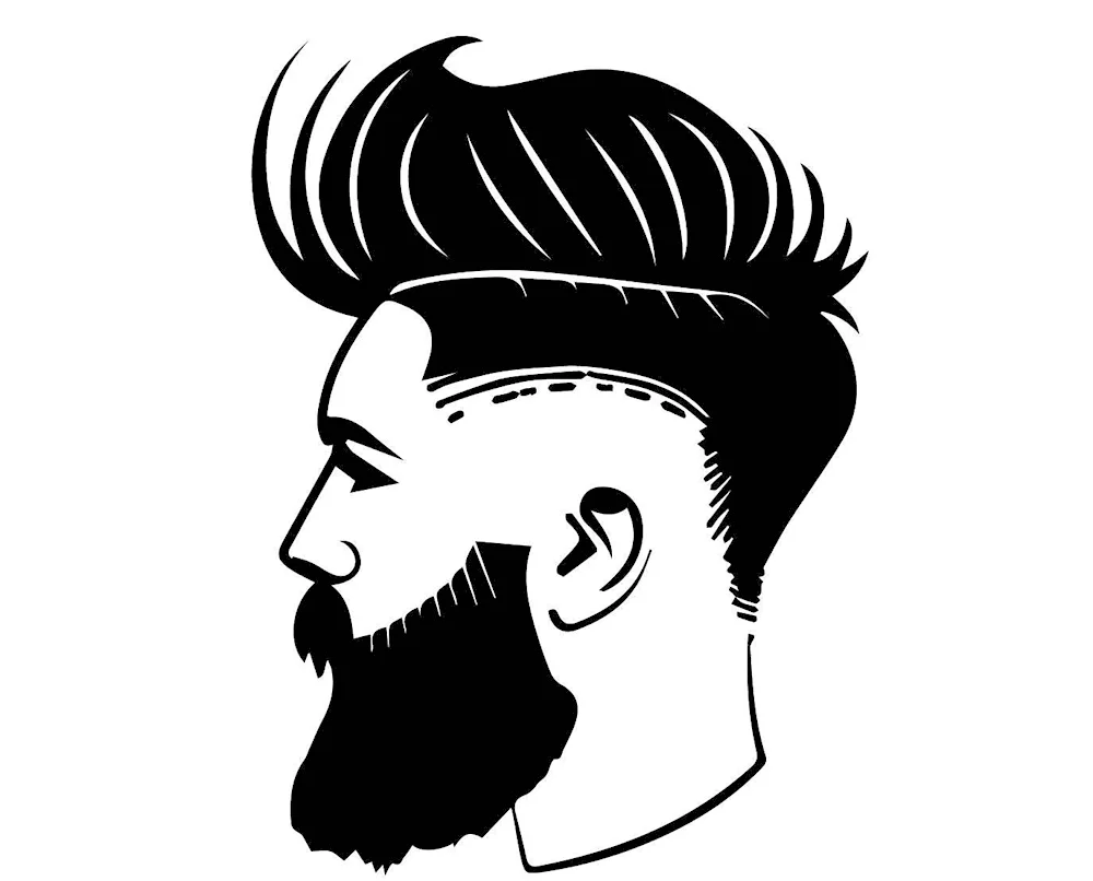 Silhouette men's haircut
