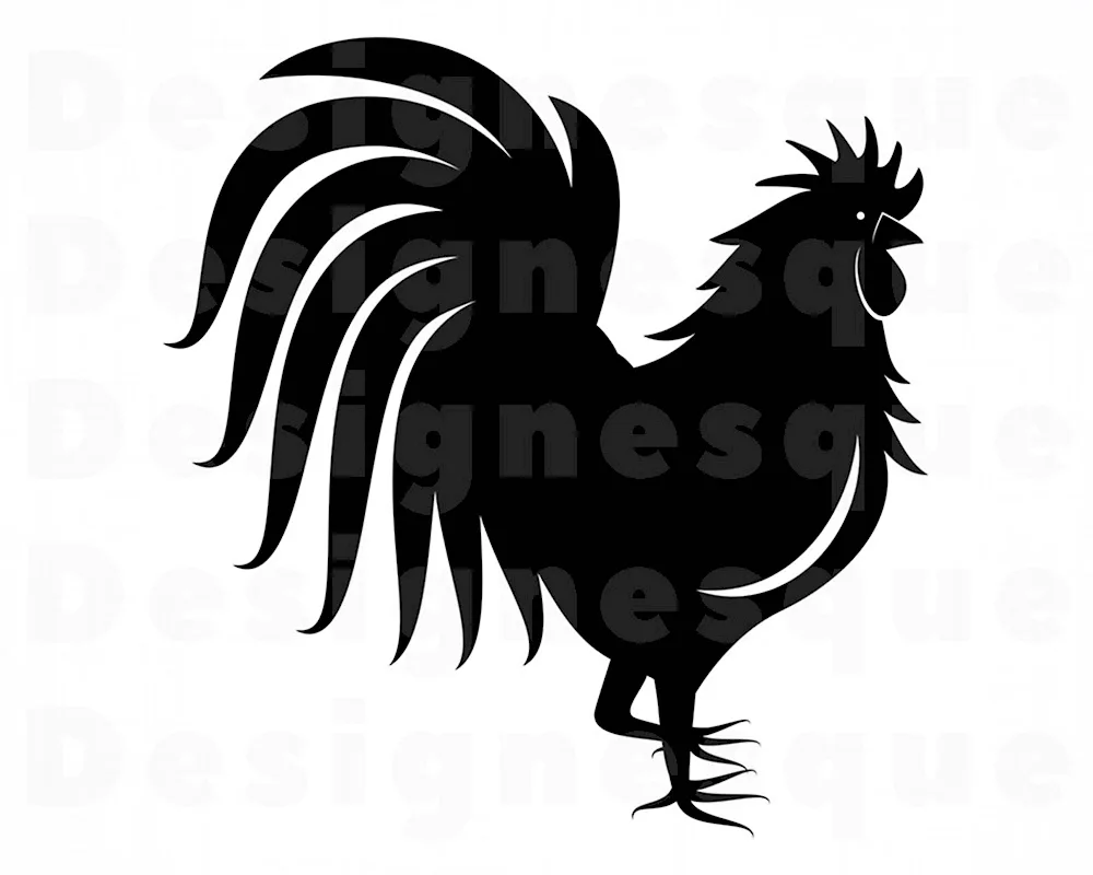 Cock silhouettes