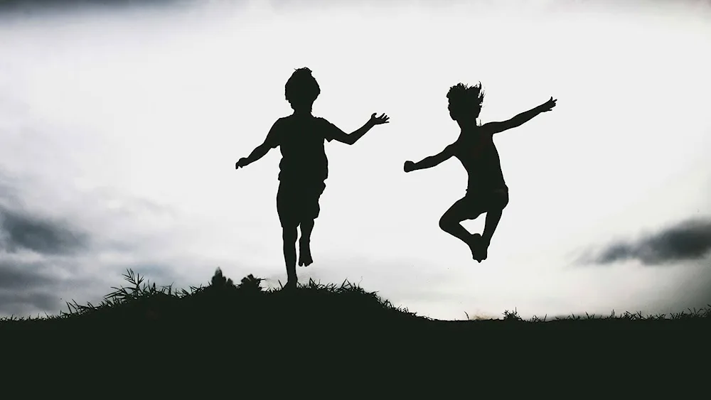 Children running