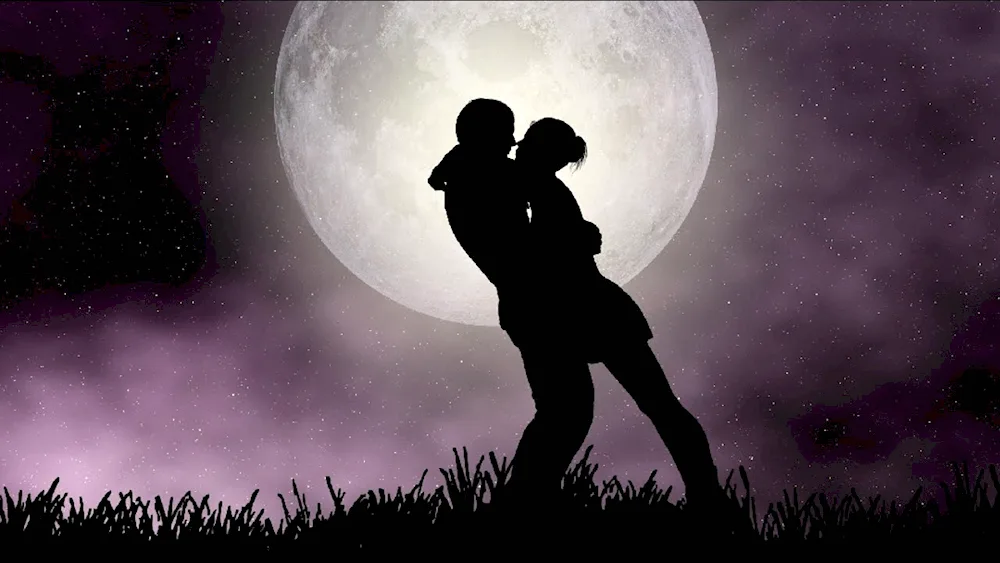 Lovers at the sunset