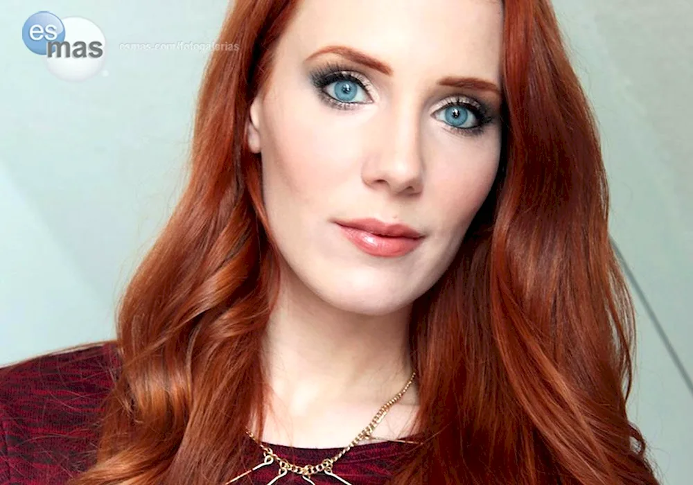 Red hair and blue eyes