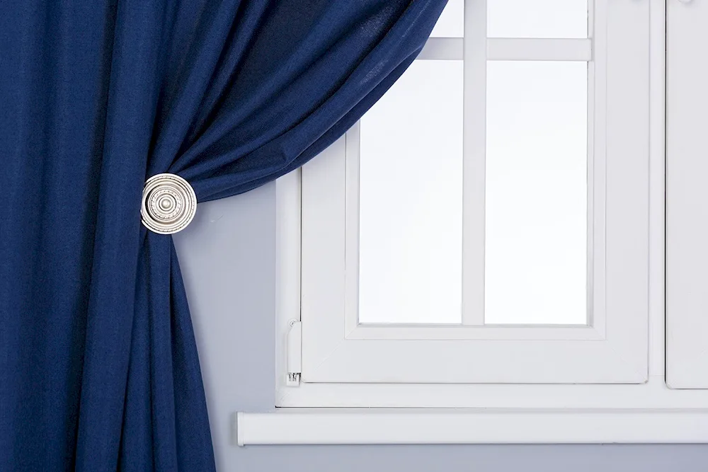 Blue curtains