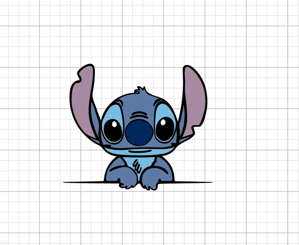 Stitch drawing step by step