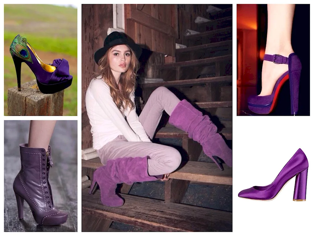 Lilac shoes combination