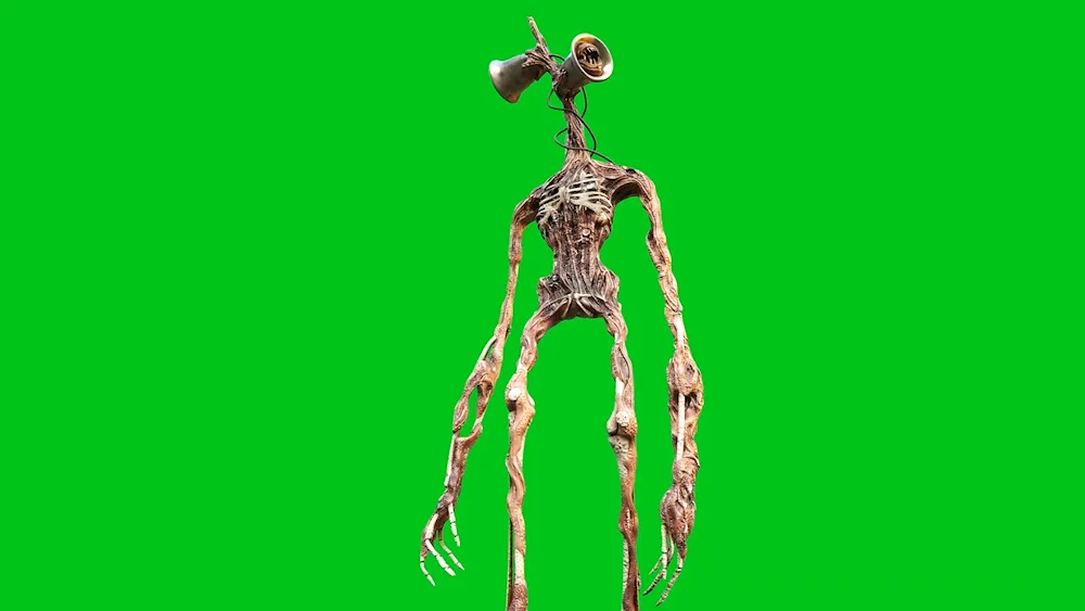 Silver-headed monster Green screen